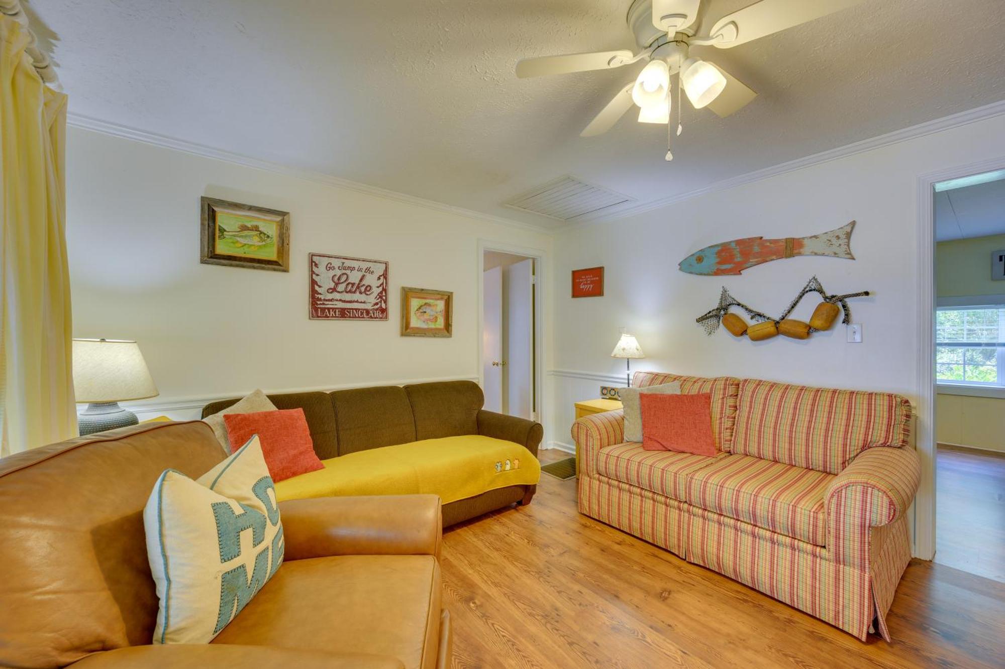 Lake Sinclair Crooked Creek Cottage With Fire Pit! Eatonton المظهر الخارجي الصورة